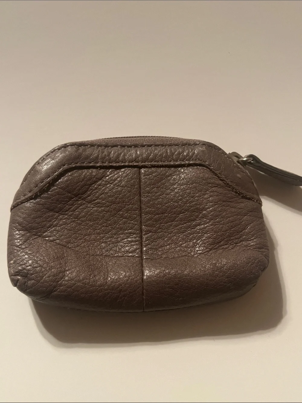 Brighton Metallic Taupe Heart Coin Pouch